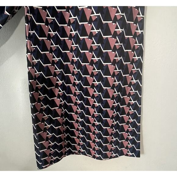 ASOS Size 0 Strapless Geometric Print Wide Leg Cropped Jumpsuit Artsy Retro - Picture 4 of 7